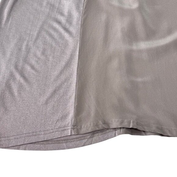 NWT Gold Hawk Tunic Top Sz.M Beige Asymmetrical Silk Bamboo Quiet Luxury Staple - Picture 10 of 14